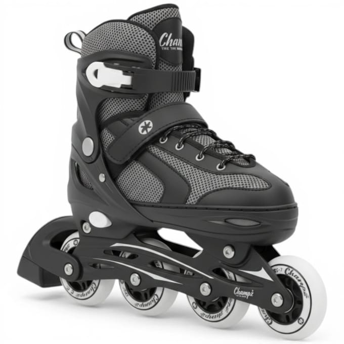 Kinder Skeelers 29-32 EU Verstelbaar – Gevorderden – Inline Skates Zwart ABEC7 – Champz