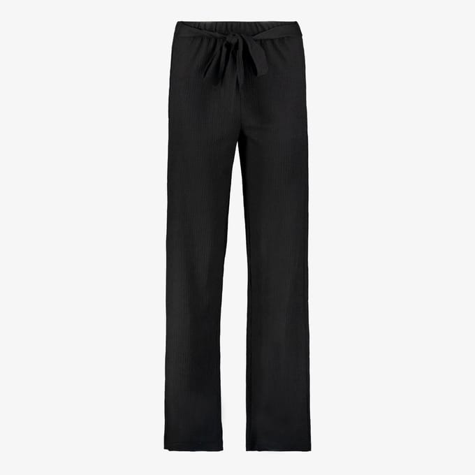 Twoday wijde broek dames zwart - Maat S
