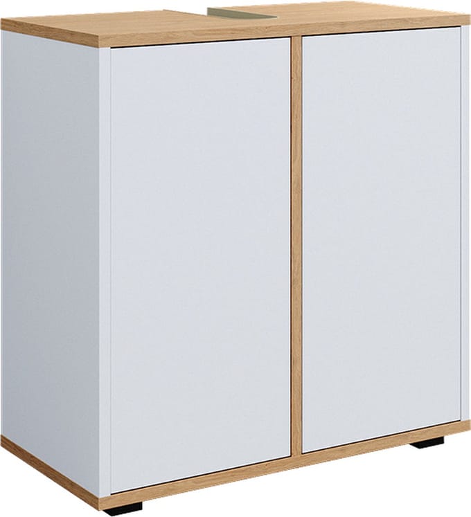 Vicco Didi Wastafelonderkast – 60 x 62 cm met 2 deuren Wit/Kunstnijverheid