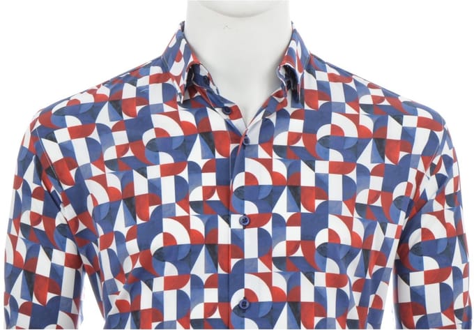 Eden Valley modern fit print rood