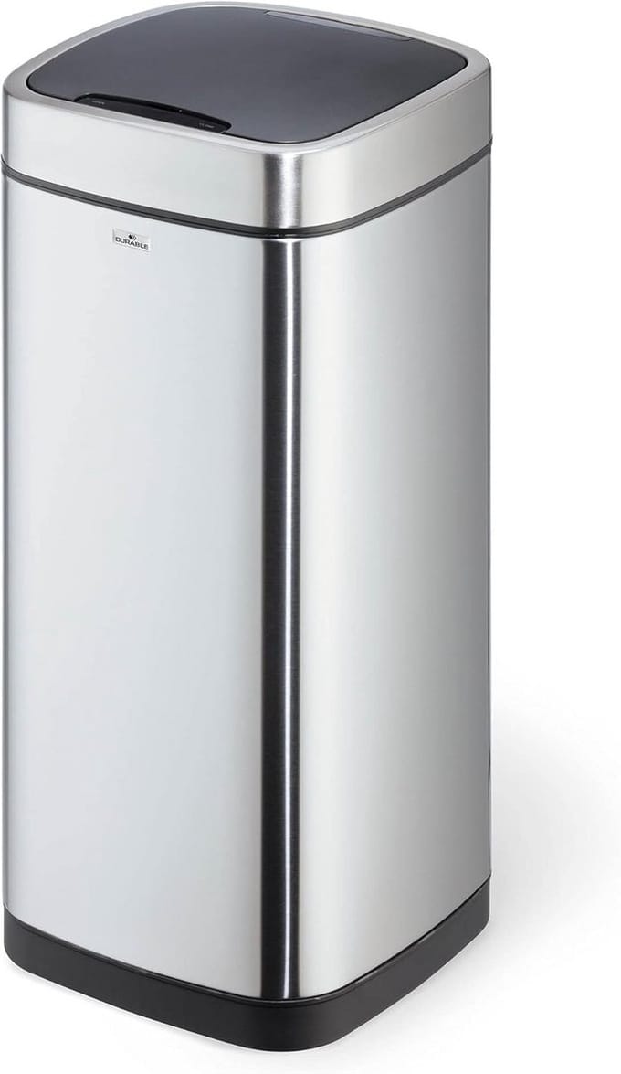 Sensor Prullenbak met Sensor 35 Liter Zilver - Contactloos & Hygiënisch