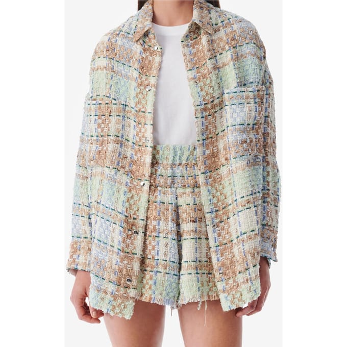 IRO Paris Maryse Overshirt Ecru/blue Taglia: 38 | Sovracamicie Outlet | Donna | Marrone