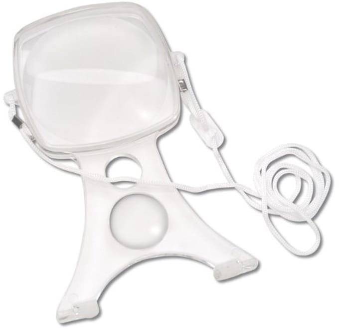 Handsfree vergrootglas met dubbele lens voor borduren