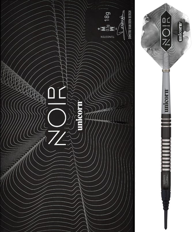 Unicorn Dimitri van den Bergh Noir 70% Soft Tip - Dartpijlen - 18 Gram