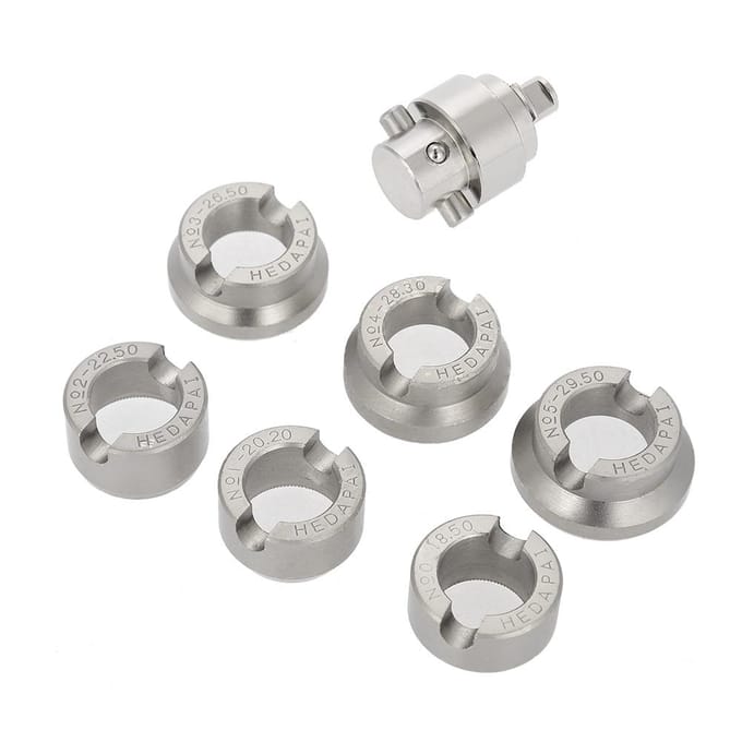 #5538 Horlogekastopener-matrijzen en adapter voor #5700 Oyster horlogekastopener white
