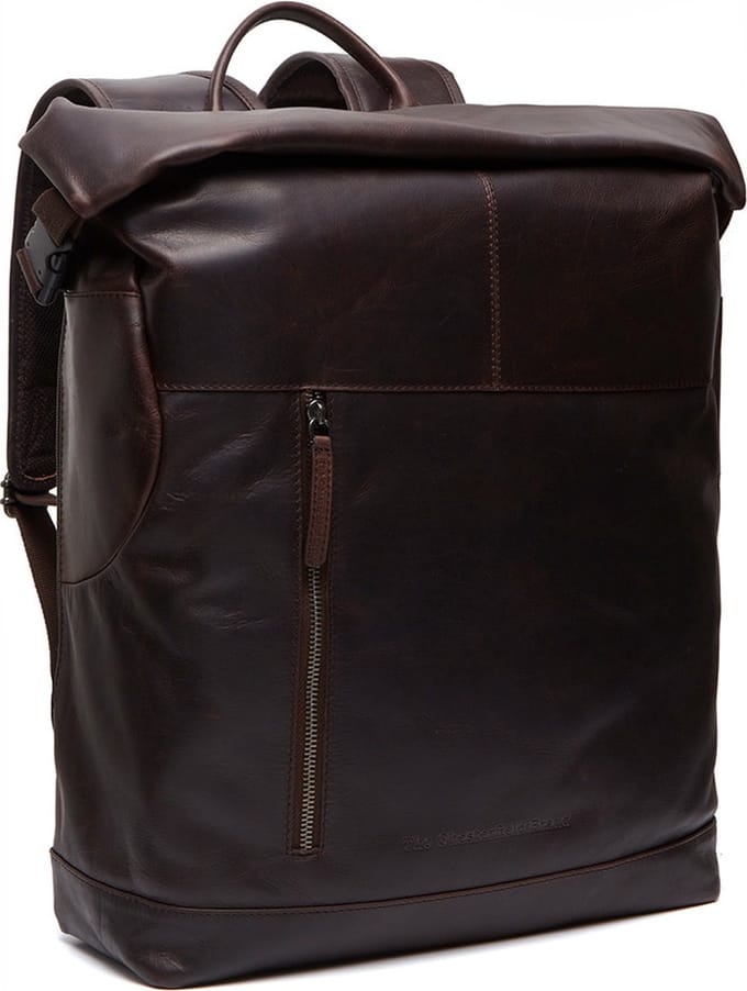 Chesterfield Liverpool Waxed Pull Up Laptoprugzak - 15,6 inch - Bruin
