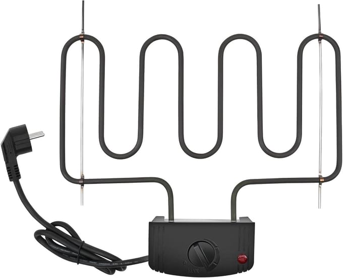 Elektrische Verwarmer - Compacte Kachel - Ruimte Verwarmen - Universeel Model - 36 cm Hoog - Zwart
