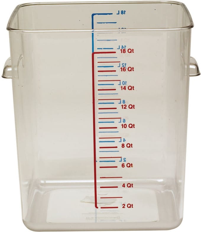 Rubbermaid Ruimtebesparende container 17 liter - Transparant - Polycarbonaat