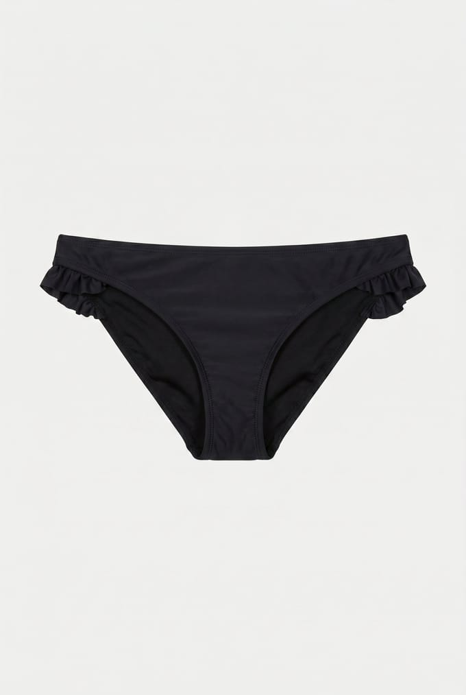 Shiwi Classic Ruffle Bikini Bottom Black Taglia: 44 | Bikini Outlet | Donna | Nero