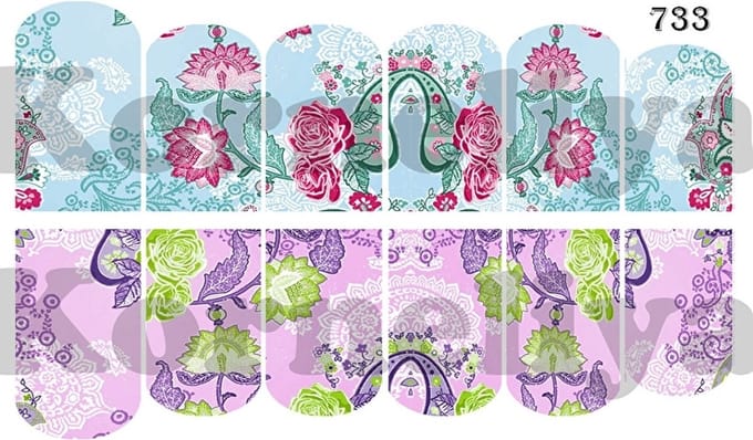 Korneliya water Decal Nail Wrap WD 733
