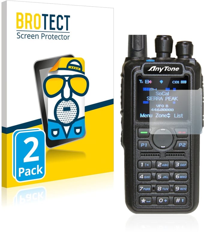 BROTECT - Screenprotector voor AnyTone AT-D878UV - Folie Beschermfolie matte 2 Stuks