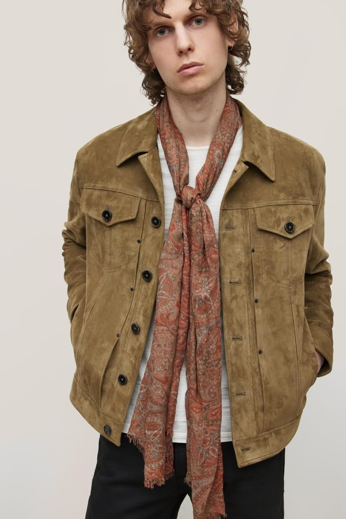 John Varvatos Paisley Printed Scarf Rust Taglia: OS | Sciarpe Outlet | Uomo | Marrone