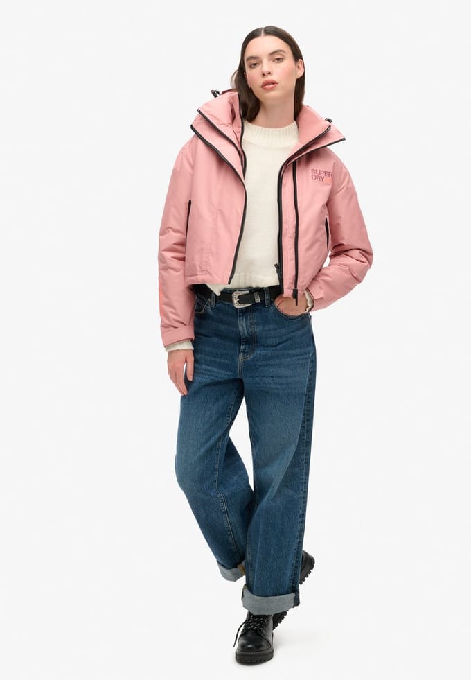 Superdry - Windbreaker jas met capuchon en borduursel - Dames