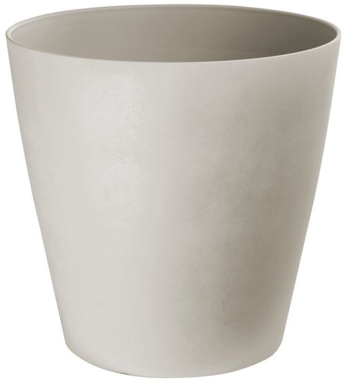 Bloempot Swing Cone - Kunststof - Witsteen - Diam.30xh29cm