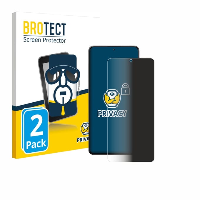 BROTECT - privacy screenprotector voor Xiaomi Poco X7 Pro - Folie Beschermfolie Blauwlichtfilter 2 Stuks