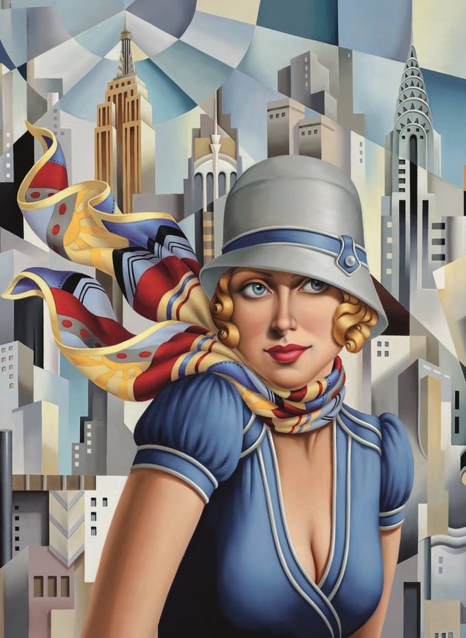 Trefl houten puzzel Catherine Abel 200 stukjes kunst puzzel.