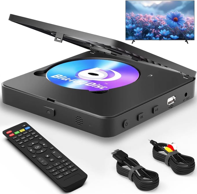 Blu Ray Speler - Disc Speler - Thuisbioscoop Ervaring - Speelt Alle Regio's - Compact Design