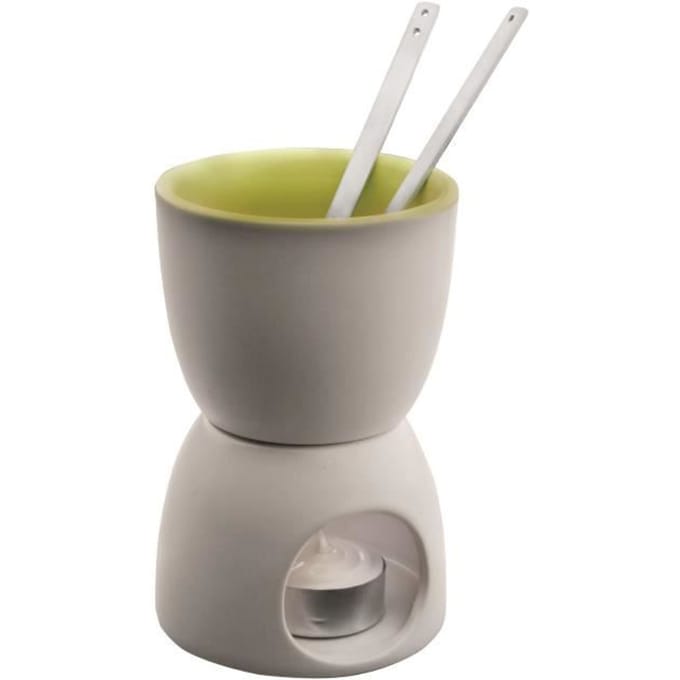 Ibili 728800 Pracktik Mini Chocoladefondue van keramiek met 2 vorkjes