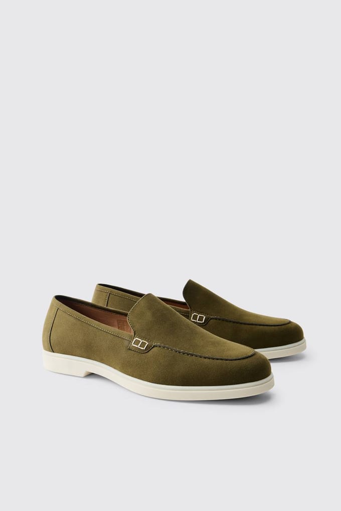 Instapper Van Imitatiesuède | Olive | Size 42