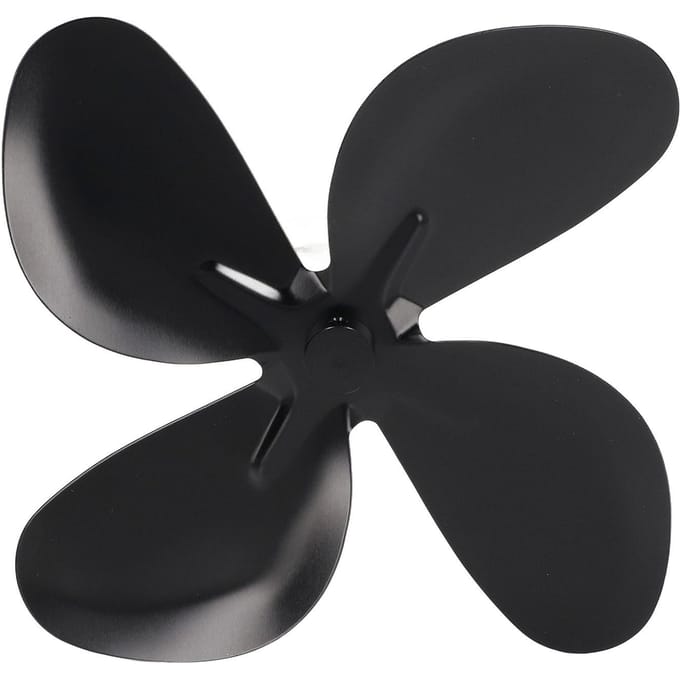 Pale de ventilateur de poêle Alliage d'aluminium Résistant aux hautes températures Noir Pale de rechange pour ventilateur de cheminée 6