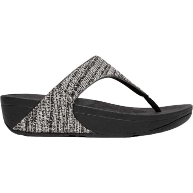 Fit Flop Dames/Dames Lulu Shimmer Weave Toe Post Sandalen (Zwart)