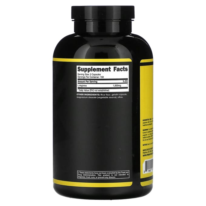Primaforce, L-arginine, 1.000 mg, 300 capsules (500 mg per capsule)