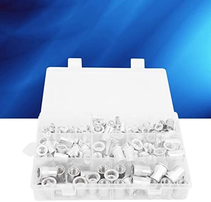 Dailygoods - Set van 175 Aluminium Klinkmoeren voor Diverse Toepassingen