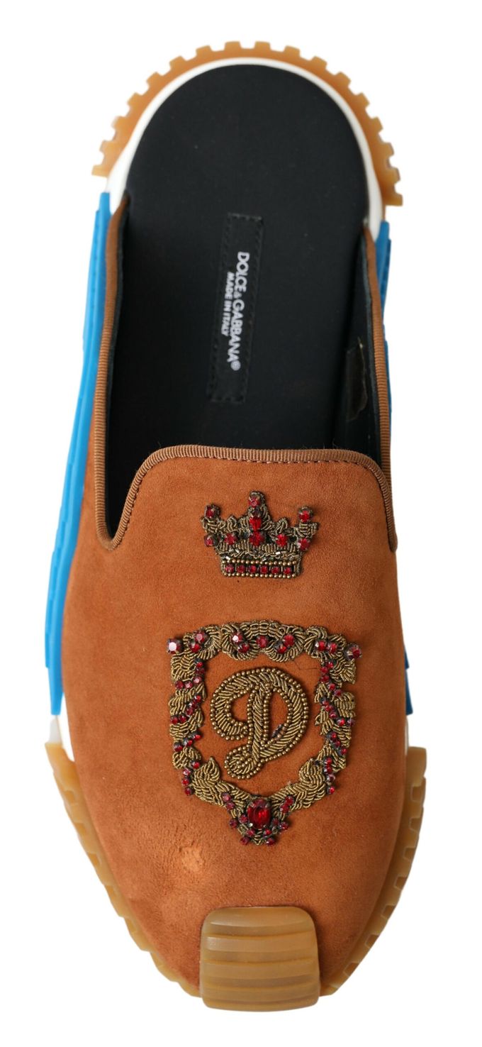 Portofino Versierde Suede Mules