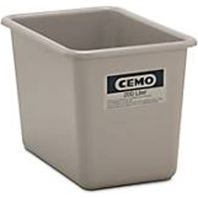 Rechthoekige container Standaard, grijs, 200 l hoog