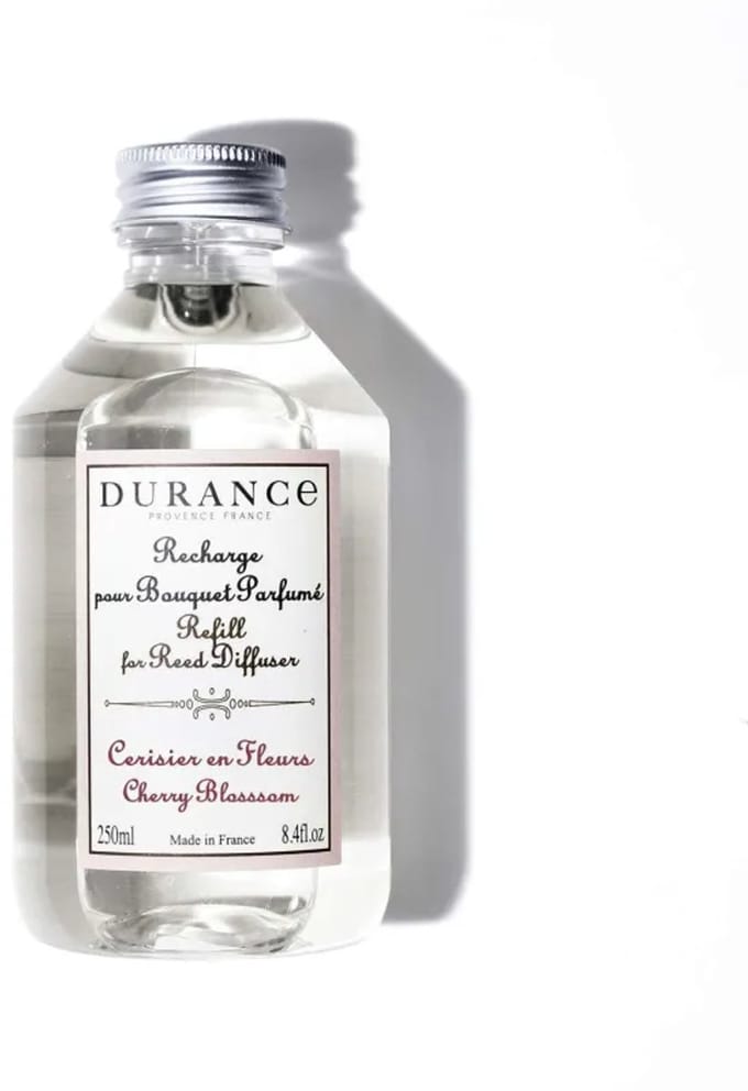 Durance - navulling geurstokjes - Cerisier en Fleurs - Kersen bloesem - 250ml