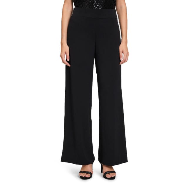 Straight leg stoffen broek met elastische band