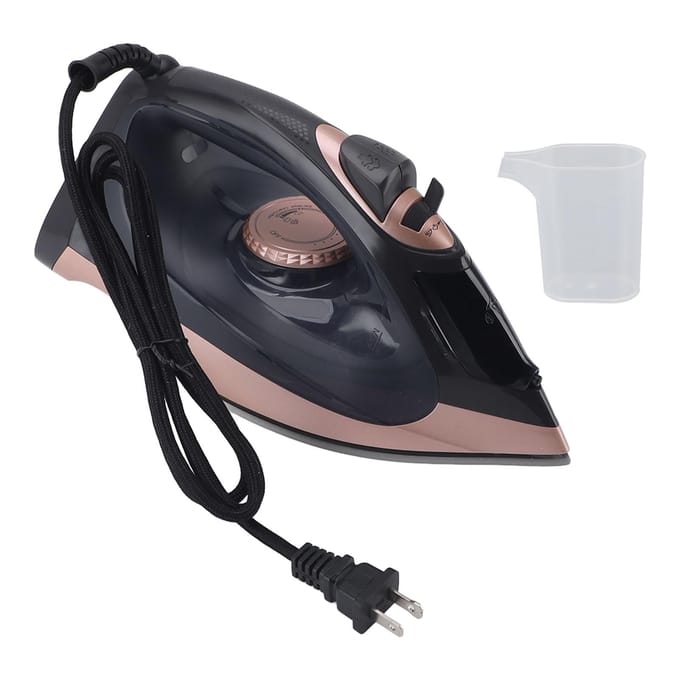Stoomstrijkijzer voor thuis Handheld 300 Microstoomgaatjes Krachtige Stoomverspreiding Kledingstomer black