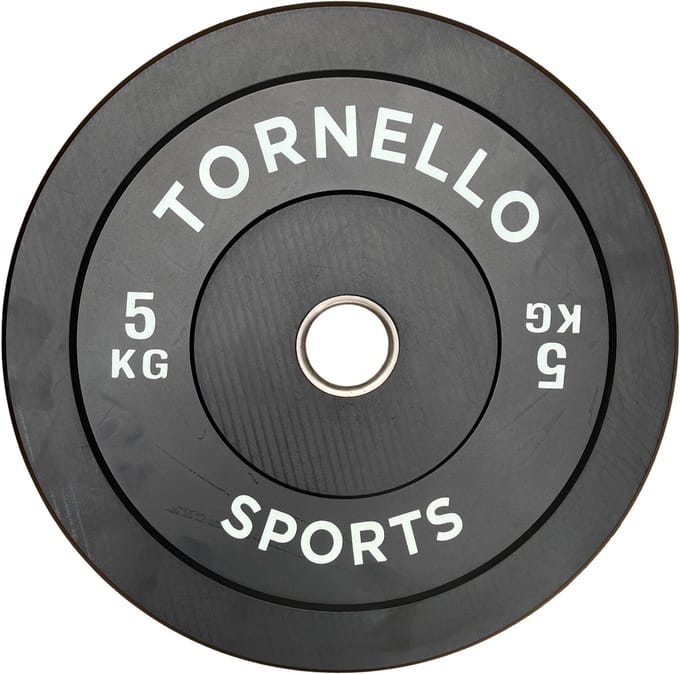 tornello sports halterschijf 5 kg bumper plate rubber 50mm