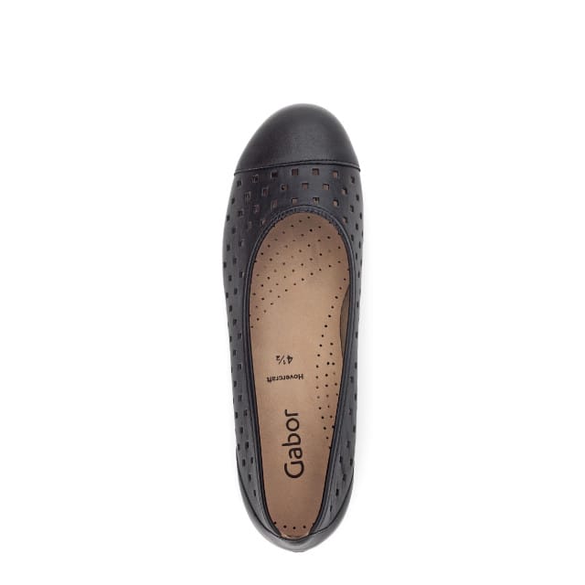 Gabor 64.169.27 - dames ballerina - Zwart - maat 36 (EU) 3.5 (UK)