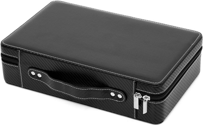 Zwarte Draagbare Horlogecase - 10 Horloges