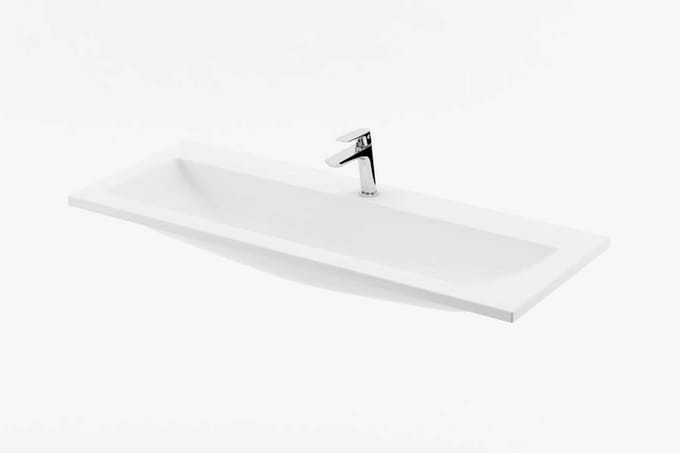 Ravak Clear - Meubelwastafel, 80x38 cm, zonder overloop, met kraangat, wit XJJ01180000