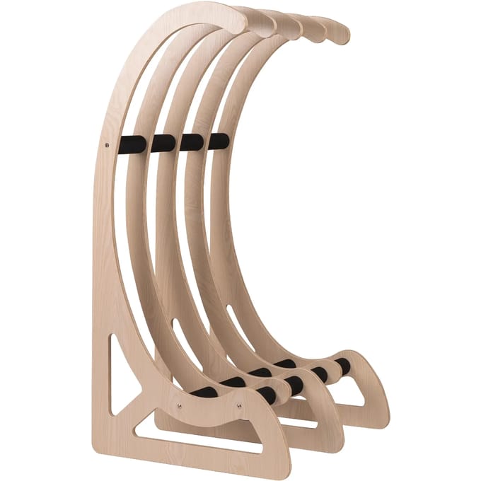 Surflogic Vrijstaand Surfplankrek Van Hout Goud