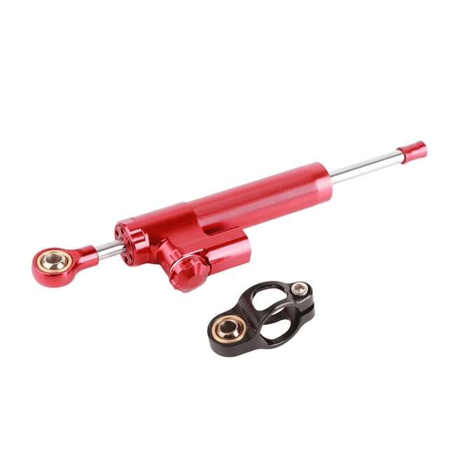 Universele Motorfiets Aluminiumlegering Stuurdemper Stabilisator Veiligheidscontrole (Rood) red