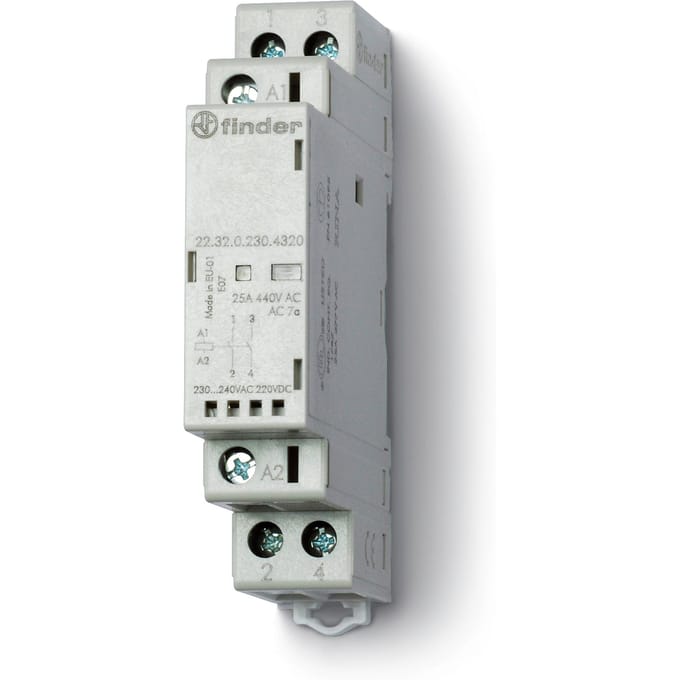 Finder 22.32.0.230.4320 Contactor 2x NO 230 V/DC, 230 V/AC 25 A 1 stuk(s)