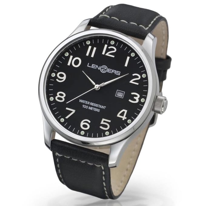 Lenzers Javelin XL Herenhorloge met Datum - Quartz 47mm