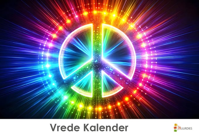 Huurdies - verjaardagskalender - Vrede - 35x24cm