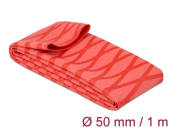 19609 - Heat shrink tube - Red - Polyolefin - 100 cm - 5 cm - 1 pc(s)