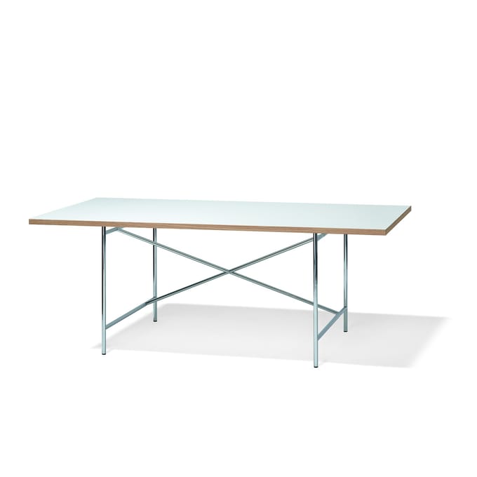 Richard Lampert Tafel Eiermann 1 - melamine wit/eiken rand - 110 x 66 cm - wit - middelste stut - 140 x 80 cm