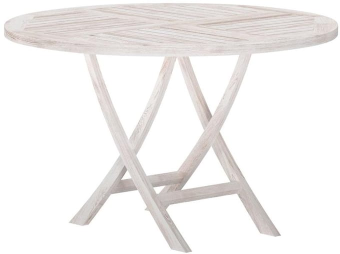 Svea - Youssef ronde tuintafel ø120 cm teakhout - wit