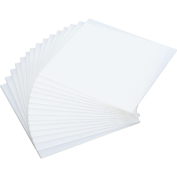 15 stuks Vacuümvormen Spalkplaten Thermoformmaterialen voor Vacuümvormmachine Zacht 1.5mm white