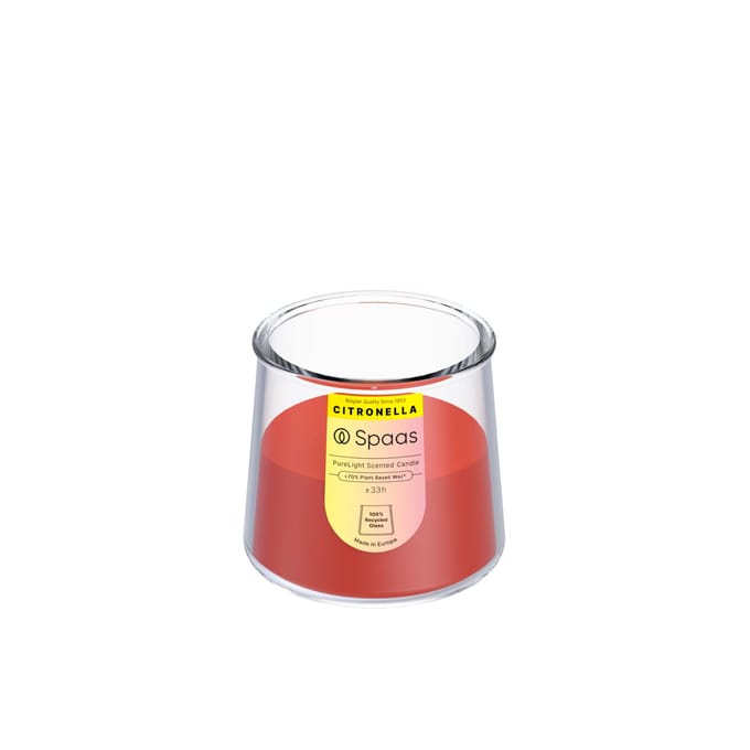 SPAAS PureLight Geurkaars Brandduur ± 33 u Levendig Rood -
