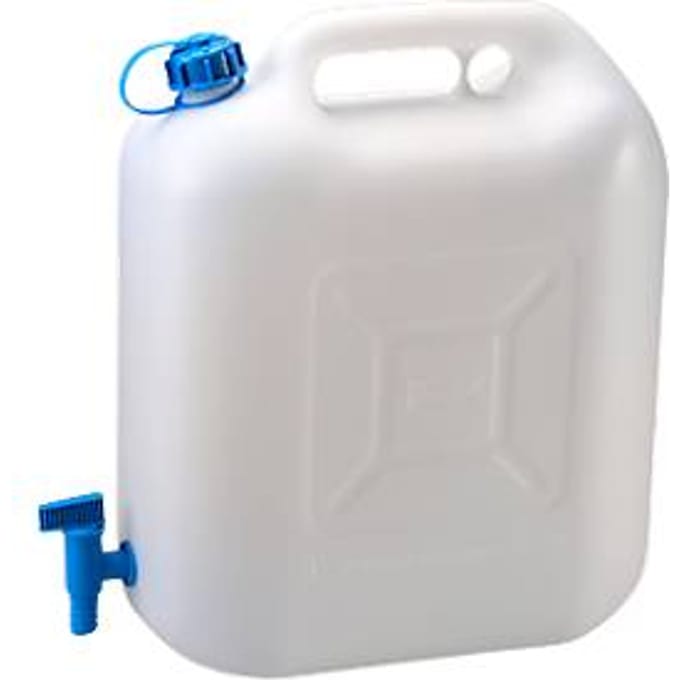 Hünersdorff Eco waterreservoir, polyetheen (HD-PE) naturel, vaste aftapkraan, 22 liter