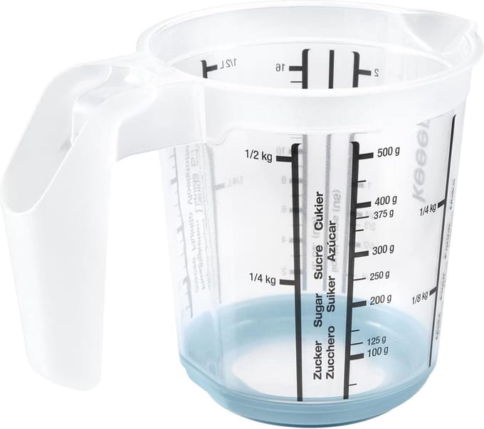 Keeeper Maatbeker anti-slip 0,5L blauw