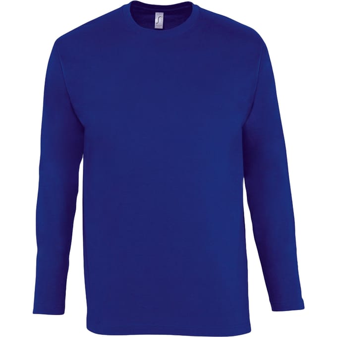 SOLS Heren Monarch T-Shirt met lange mouwen (Ultramarijn)