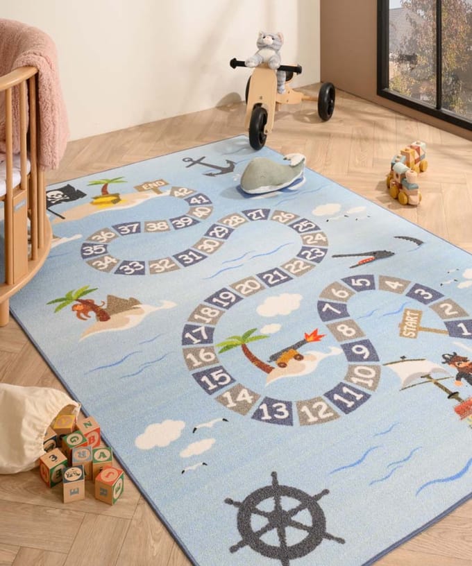 Speelkleed piraat - Joy blauw 140x200